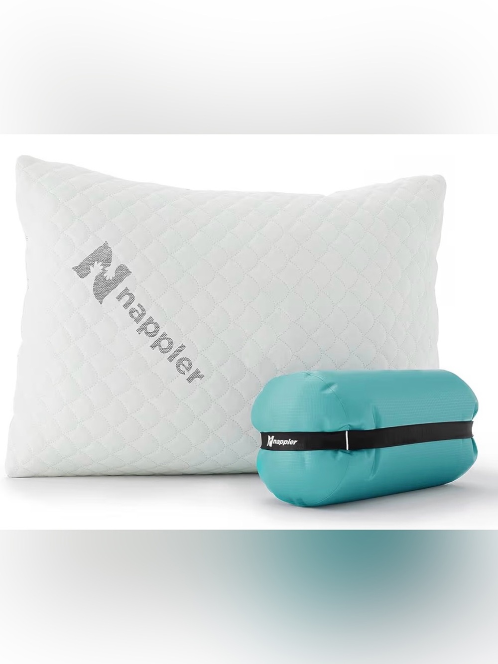 Nappler Small Shredded Memory Foam Pillow for Travel and Camping Bamboo